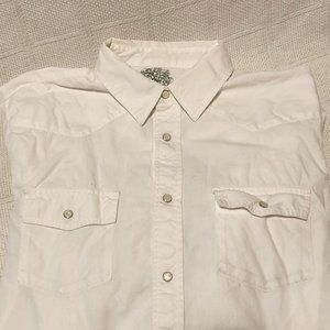 Vintage Embroidered Floral Men's Button-Down